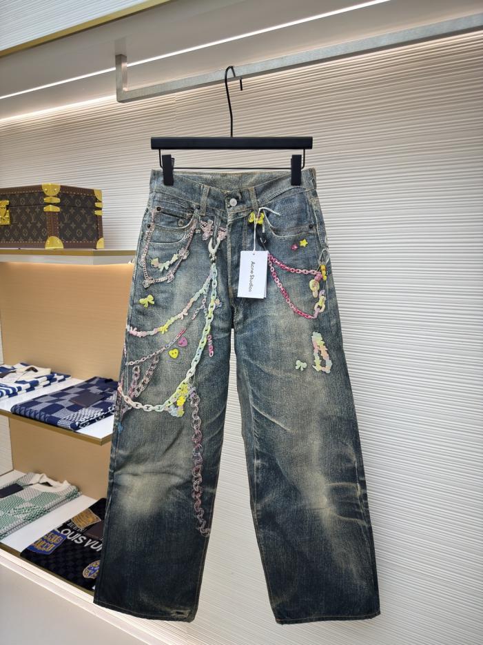 designer,replica,clothing,fake,1:1,lv,luxury,high quality Acne Studios chain 3D print straight jeans (7X2C8) designer,replica,clothing,fake,1:1,lv,luxury,high quality Acne Studios chain 3D print straight jeans (7X2C8)