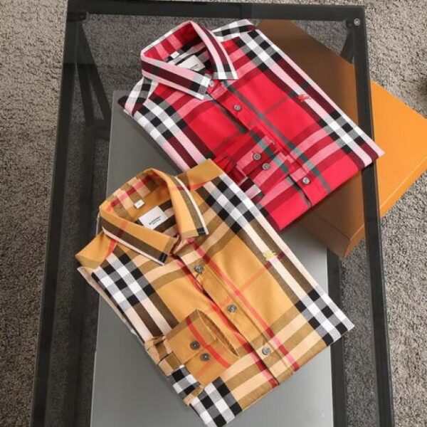 designer,replica,clothing,fake,1:1,lv,luxury,high quality Burberry long-sleeved shirt (4E66)