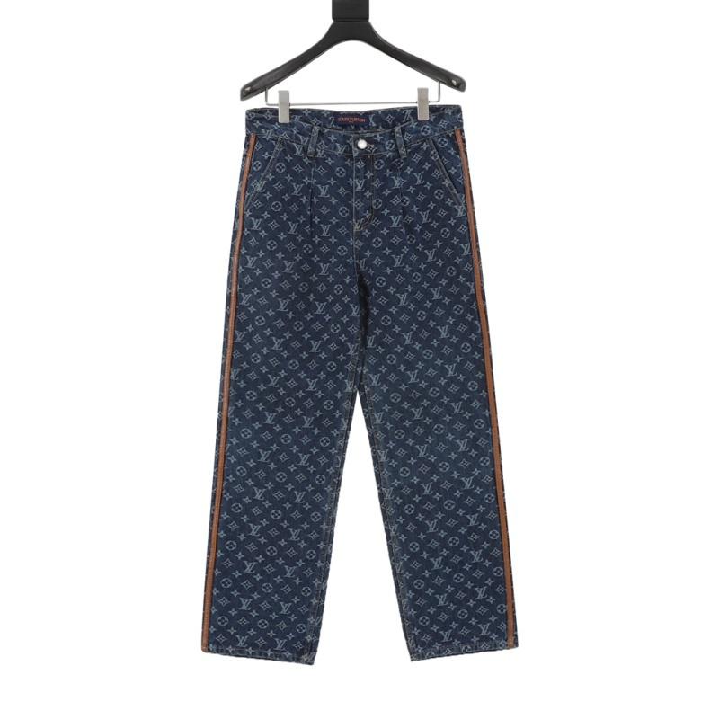 designer,replica,clothing,fake,1:1,lv,luxury,high quality LV side khaki stripes with all-over printed monogram jacquard denim trousers (2532) designer,replica,clothing,fake,1:1,lv,luxury,high quality LV side khaki stripes with all-over printed monogram jacquard denim trousers (2532)
