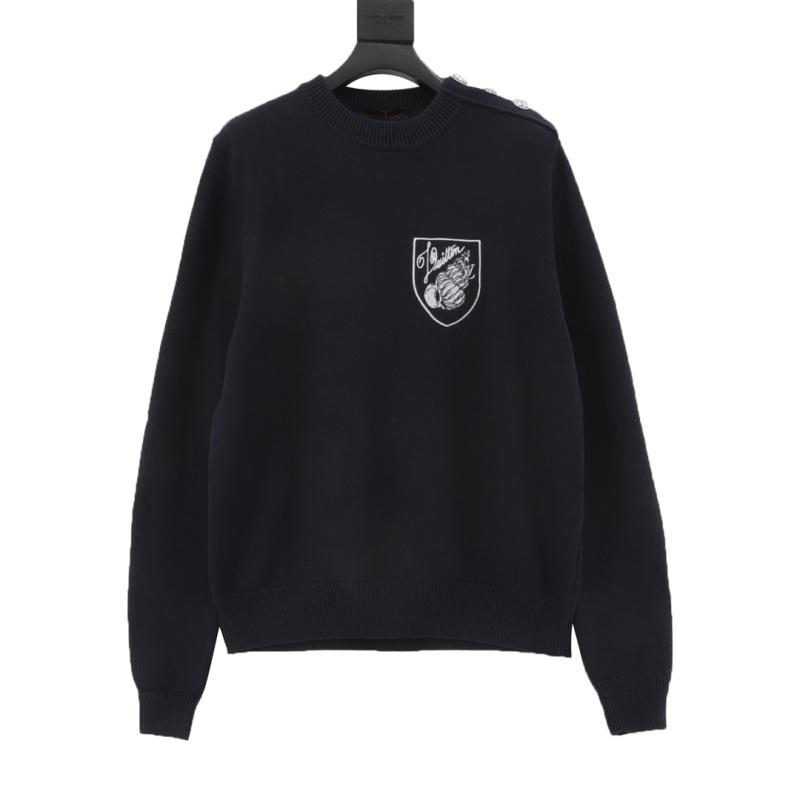 designer,replica,clothing,fake,1:1,lv,luxury,high quality LV Conch Medal Shoulder Button Round Neck Knitted Sweater (9324) designer,replica,clothing,fake,1:1,lv,luxury,high quality LV Conch Medal Shoulder Button Round Neck Knitted Sweater (9324)
