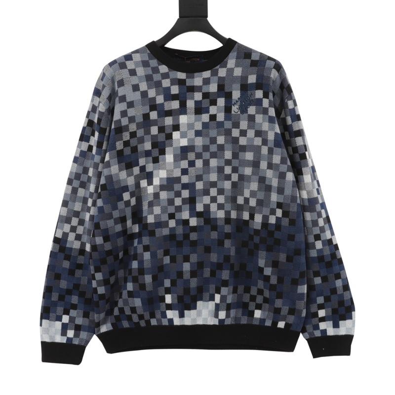designer,replica,clothing,fake,1:1,lv,luxury,high quality LV gradient mosaic ribbed jacquard knit crew neck sweater (56EC) designer,replica,clothing,fake,1:1,lv,luxury,high quality LV gradient mosaic ribbed jacquard knit crew neck sweater (56EC)