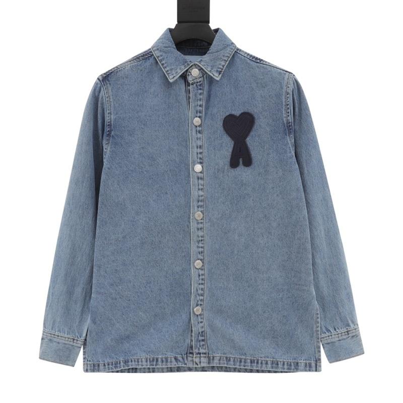 designer,replica,clothing,fake,1:1,lv,luxury,high quality AMI PARIS 25 Autumn/Winter New Arrival Woven Heart Embroidery Long Sleeve Denim Loose Casual Lapel Jacket (DFA6) designer,replica,clothing,fake,1:1,lv,luxury,high quality AMI PARIS 25 Autumn/Winter New Arrival Woven Heart Embroidery Long Sleeve Denim Loose Casual Lapel Jacket (DFA6)