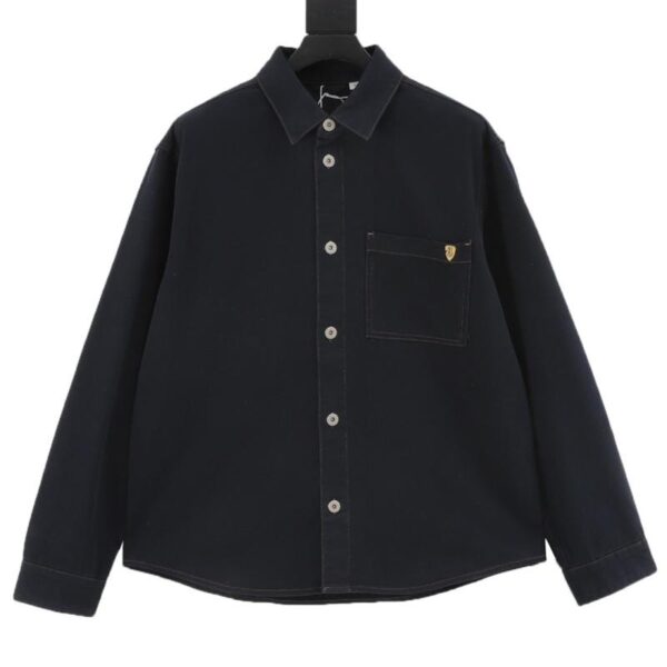designer,replica,clothing,fake,1:1,lv,luxury,high quality Burberry Shield Lapel Denim Shirt Jacket (BD12)