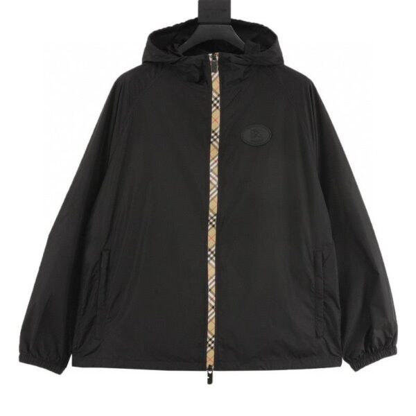 designer,replica,clothing,fake,1:1,lv,luxury,high quality Burberry Plaid Placket Nylon Hooded Jacket(1315)