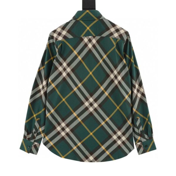 designer,replica,clothing,fake,1:1,lv,luxury,high quality Burberry Large Check Horse Embroidered Cotton Long Sleeve Shirt (2399)