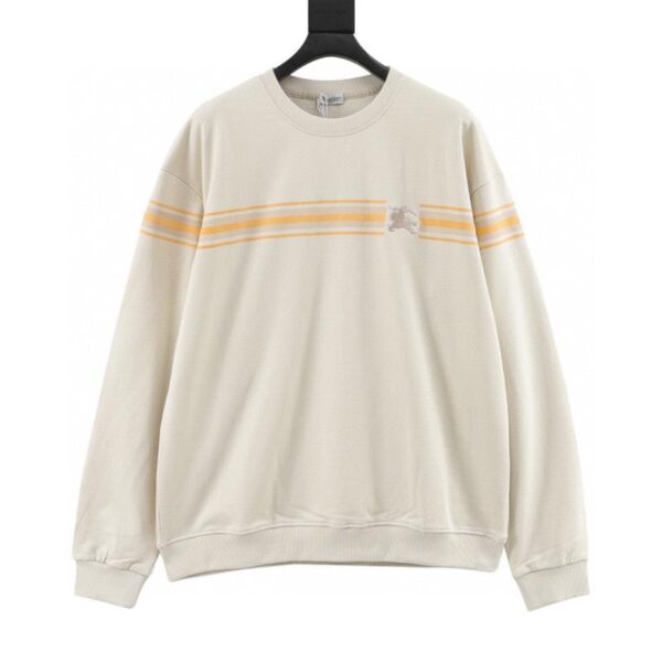 designer,replica,clothing,fake,1:1,lv,luxury,high quality Burberry Horse Logo Embroidered Couple’s Striped Sweatshirt (0D08)