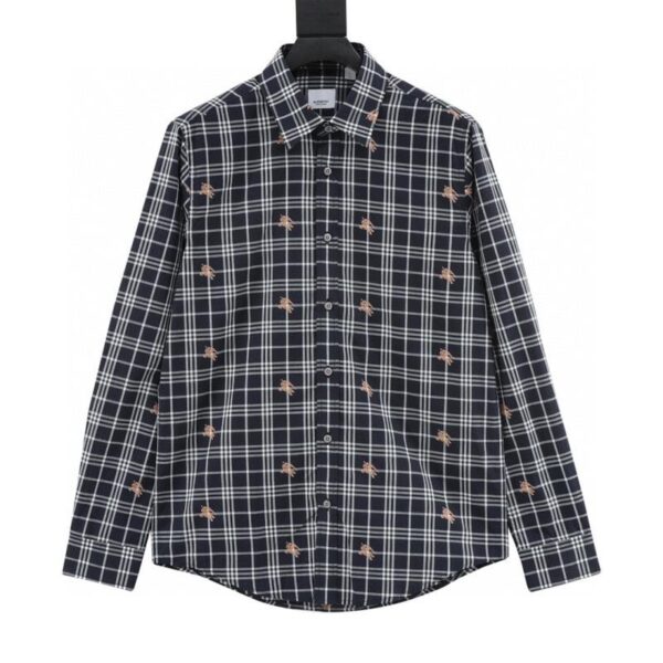 designer,replica,clothing,fake,1:1,lv,luxury,high quality Burberry Warhorse Check Long Sleeve Shirt (E3F0)