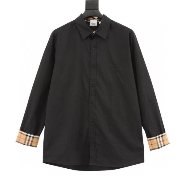 designer,replica,clothing,fake,1:1,lv,luxury,high quality Burberry Classic Cuff Check Long Sleeve Shirt (FE65)