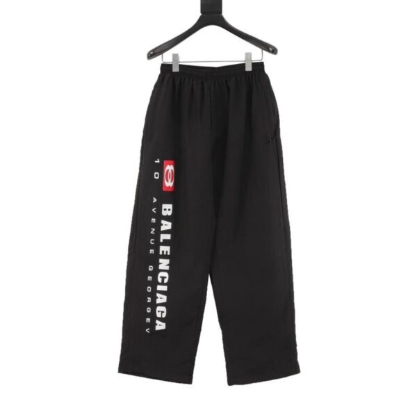 designer,replica,clothing,fake,1:1,lv,luxury,high quality Balenciaga three-color red double ring print stitching trousers (4759)