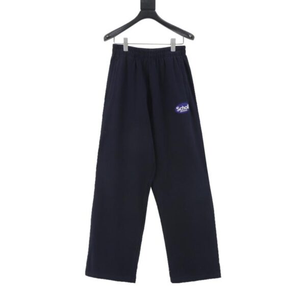 designer,replica,clothing,fake,1:1,lv,luxury,high quality Balenciaga X SCHOI Purple Round Logo Sweatpants (D7D5)