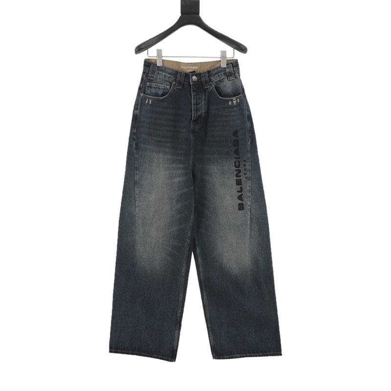 designer,replica,clothing,fake,1:1,lv,luxury,high quality Balenciaga side letter embroidered denim trousers (9CCF) designer,replica,clothing,fake,1:1,lv,luxury,high quality Balenciaga side letter embroidered denim trousers (9CCF)