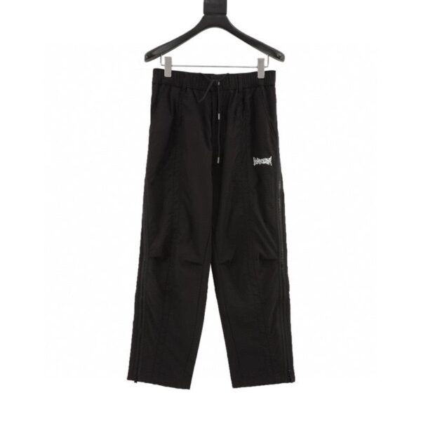 designer,replica,clothing,fake,1:1,lv,luxury,high quality Balenciaga Logo Print Workwear Zip-Up Woven Pants (0030)