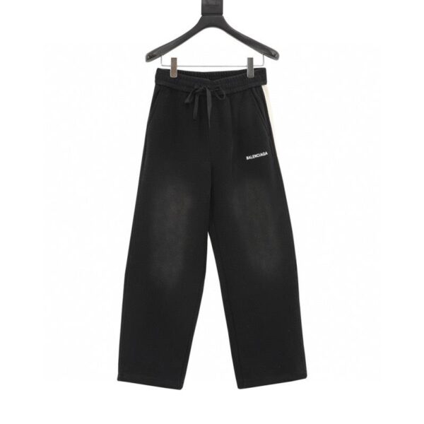 designer,replica,clothing,fake,1:1,lv,luxury,high quality Balenciaga washed letter print web trousers (EA59)