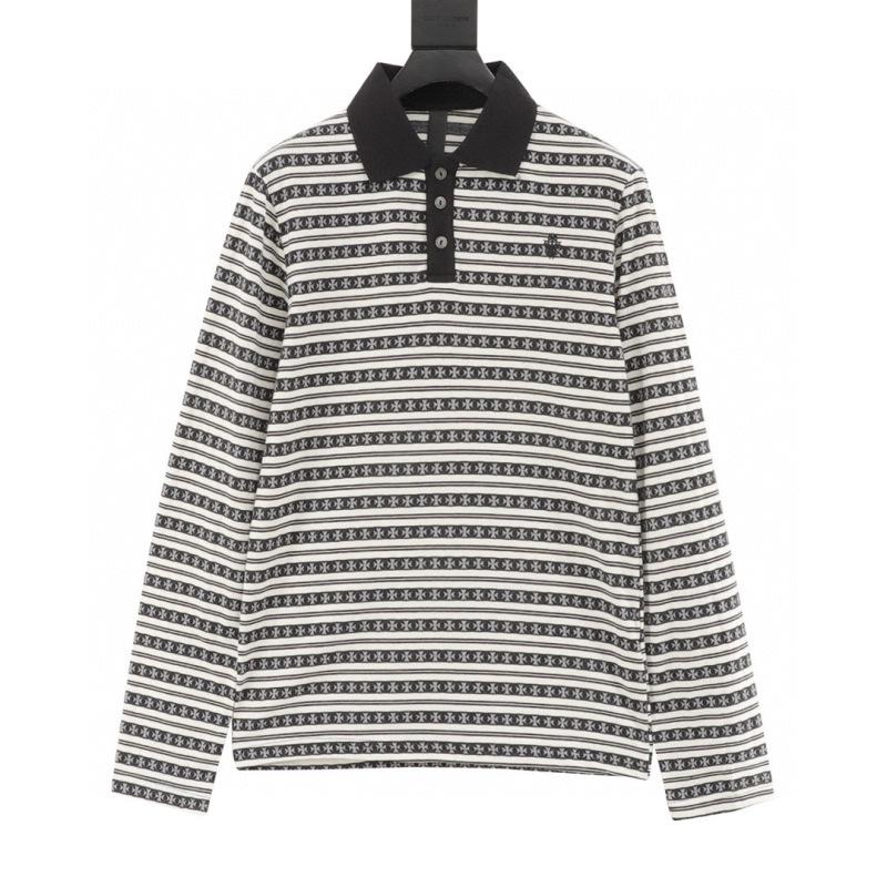 designer,replica,clothing,fake,1:1,lv,luxury,high quality Chrome Hearts Striped Lapel Long Sleeve T-Shirt (6EE9) designer,replica,clothing,fake,1:1,lv,luxury,high quality Chrome Hearts Striped Lapel Long Sleeve T-Shirt (6EE9)