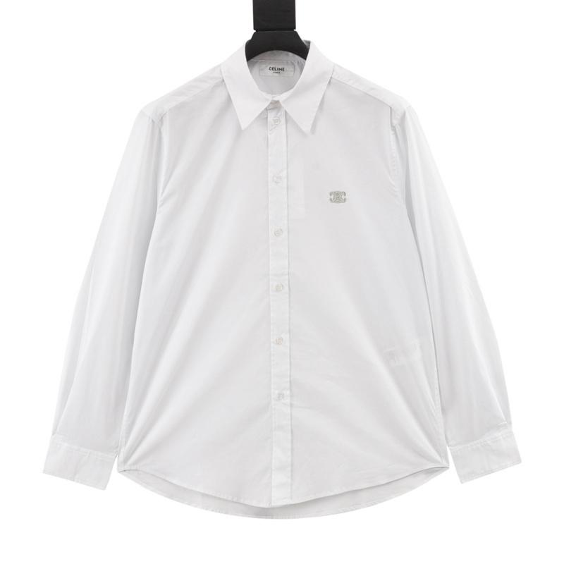 designer,replica,clothing,fake,1:1,lv,luxury,high quality Celine chest embroidered signature poplin long-sleeved shirt (0A8C) designer,replica,clothing,fake,1:1,lv,luxury,high quality Celine chest embroidered signature poplin long-sleeved shirt (0A8C)