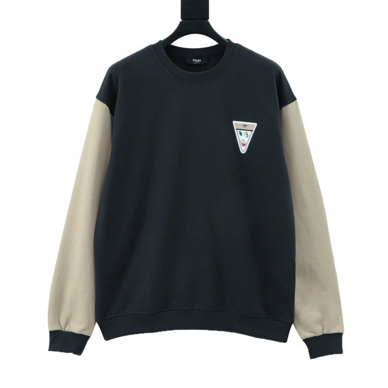 designer,replica,clothing,fake,1:1,lv,luxury,high quality Fendi Inverted Triangle Fun Print Splicing Couple Cotton Sweatshirt (1BD3) designer,replica,clothing,fake,1:1,lv,luxury,high quality Fendi Inverted Triangle Fun Print Splicing Couple Cotton Sweatshirt (1BD3)