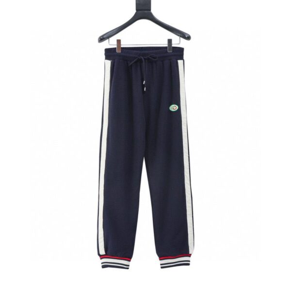 designer,replica,clothing,fake,1:1,lv,luxury,high quality Gucci embroidered logo patchwork leggings trousers (F6F8)
