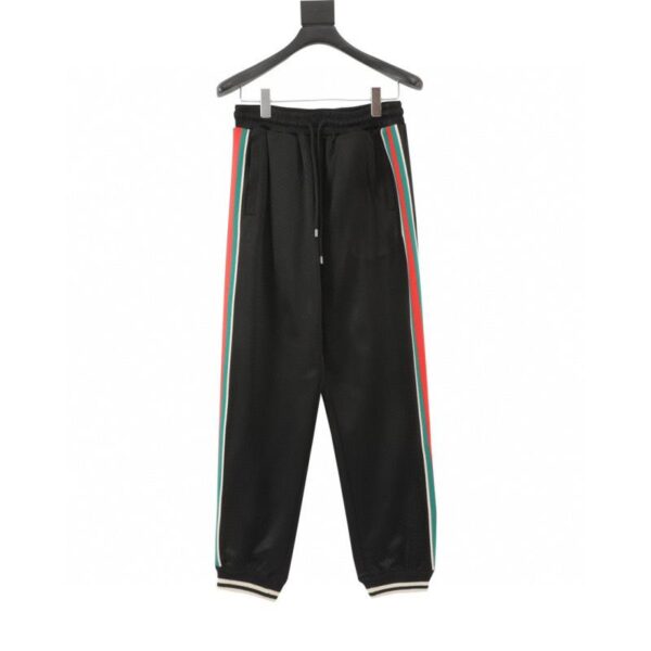 designer,replica,clothing,fake,1:1,lv,luxury,high quality Gucci Colorful Striped Web Patch Pants (E05F)