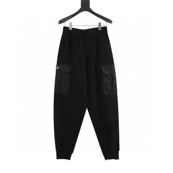 designer,replica,clothing,fake,1:1,lv,luxury,high quality PRADA triangular logo iron plate cotton work trousers (0030)