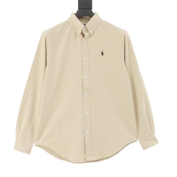 designer,replica,clothing,fake,1:1,lv,luxury,high quality Polo Ralph Lauren R28 Oxford Solid Color Logo Embroidery Button-Down Lapel Classic Long-Sleeved Casual Shirt (E1BE)