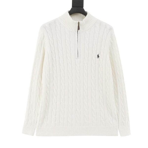 designer,replica,clothing,fake,1:1,lv,luxury,high quality RALPH LAUREN R92 Pony Logo Cable Half-Zip Sweater (5B91)