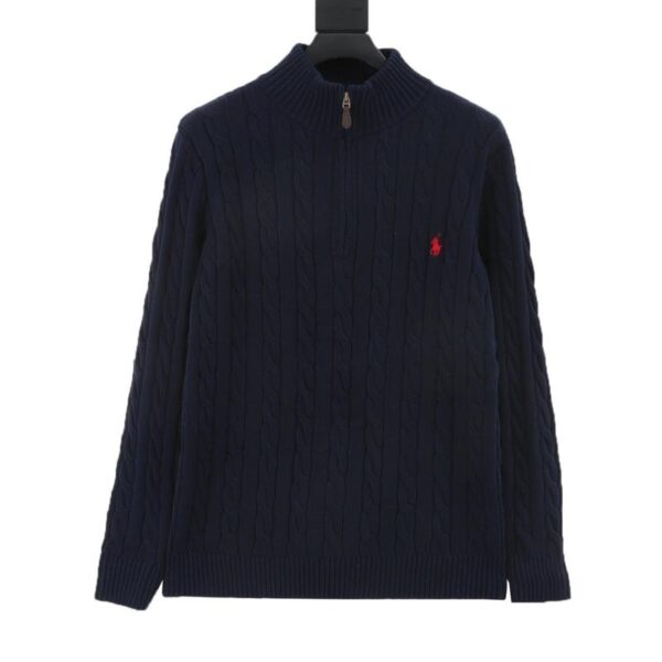 designer,replica,clothing,fake,1:1,lv,luxury,high quality RALPH LAUREN R92 Pony Logo Cable Half-Zip Sweater (7845)