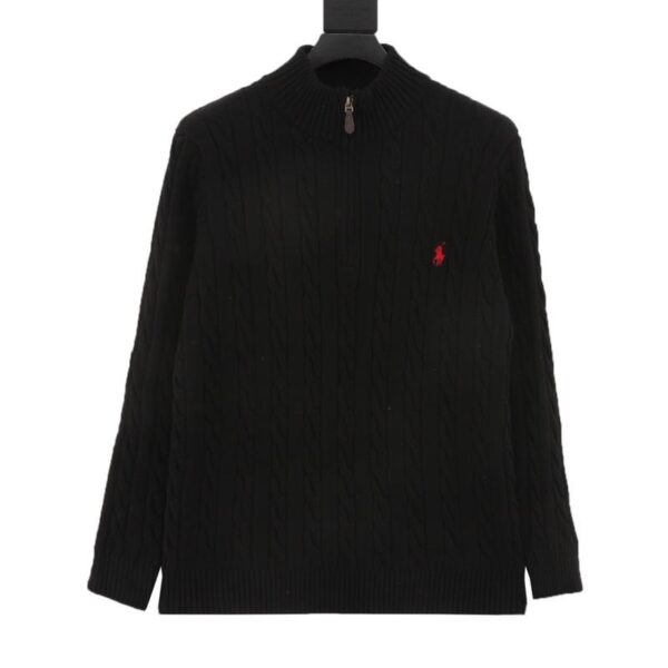 designer,replica,clothing,fake,1:1,lv,luxury,high quality RALPH LAUREN R92 Pony Logo Cable Half-Zip Sweater (92A8)