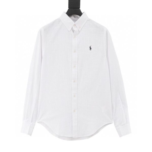 designer,replica,clothing,fake,1:1,lv,luxury,high quality RALPH LAUREN Pony Logo Embroidered Lightweight Long Sleeve Shirt (0452)