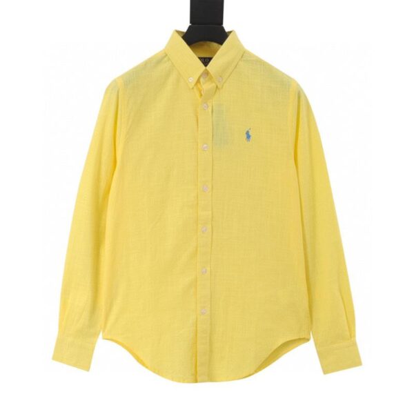designer,replica,clothing,fake,1:1,lv,luxury,high quality RALPH LAUREN pony logo embroidered lightweight long-sleeved shirt (1A24)