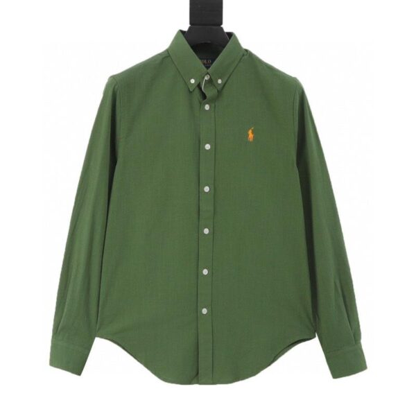 designer,replica,clothing,fake,1:1,lv,luxury,high quality RALPH LAUREN Pony Logo Embroidered Lightweight Long Sleeve Shirt (2437)