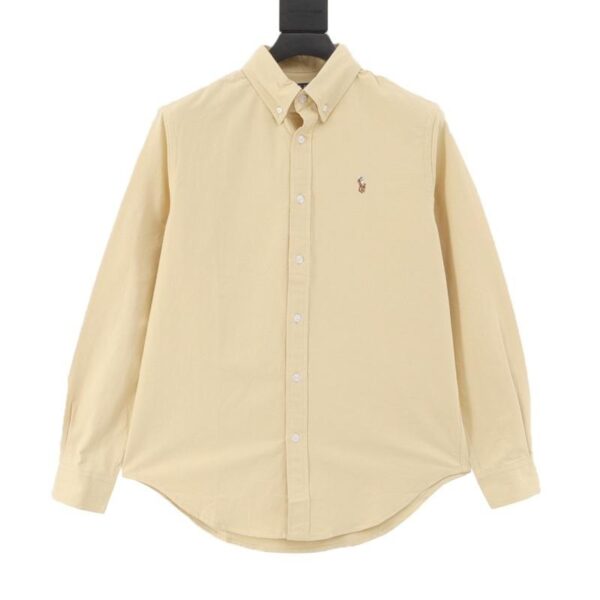 designer,replica,clothing,fake,1:1,lv,luxury,high quality Ralph Lauren R61 Oxford-Spun Colorful Horse Logo Embroidered Button-Down Lapel Classic Long-Sleeved Casual Shirt (6D7C)
