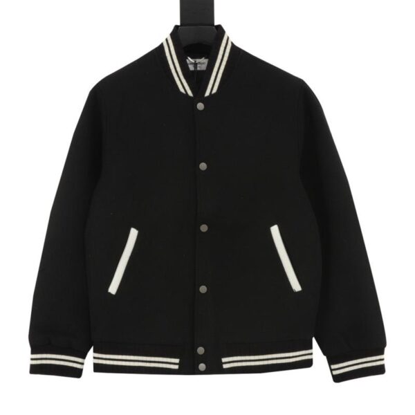 designer,replica,clothing,fake,1:1,lv,luxury,high quality Saint Laurent Paris Signature Baseball Jacket (E99F)