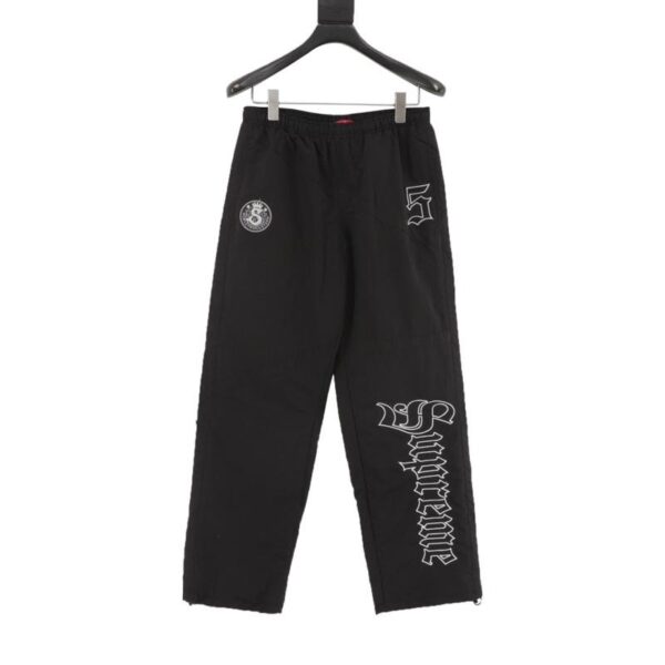 designer,replica,clothing,fake,1:1,lv,luxury,high quality Supreme WEEK12 Old English Track Jacket Logo Patch Pants (6FEB)