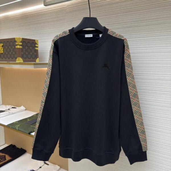 designer,replica,clothing,fake,1:1,lv,luxury,high quality BURBERRY Web-trimmed round-neck sweatshirt (RWR4Z)