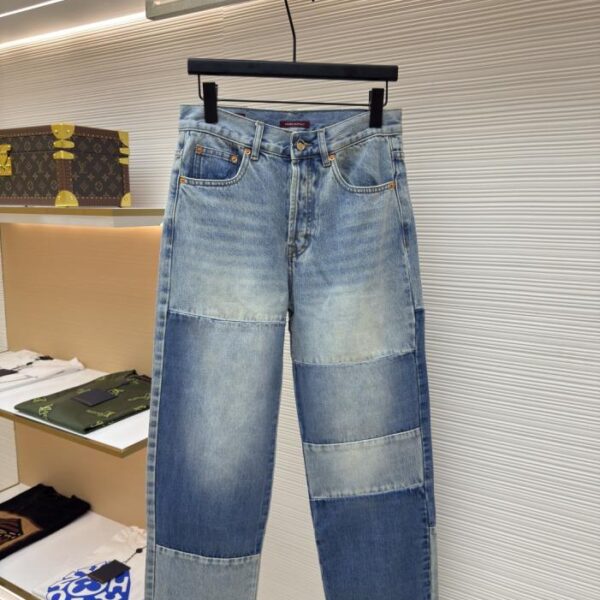 designer,replica,clothing,fake,1:1,lv,luxury,high quality Gucci washed embossed denim trousers (ZIJMR)