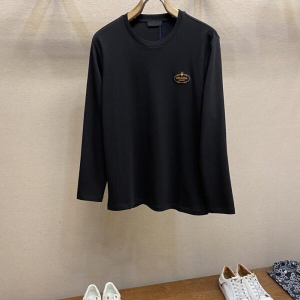 designer,replica,clothing,fake,1:1,lv,luxury,high quality Prada Unisex Round Neck Long Sleeve T-Shirt