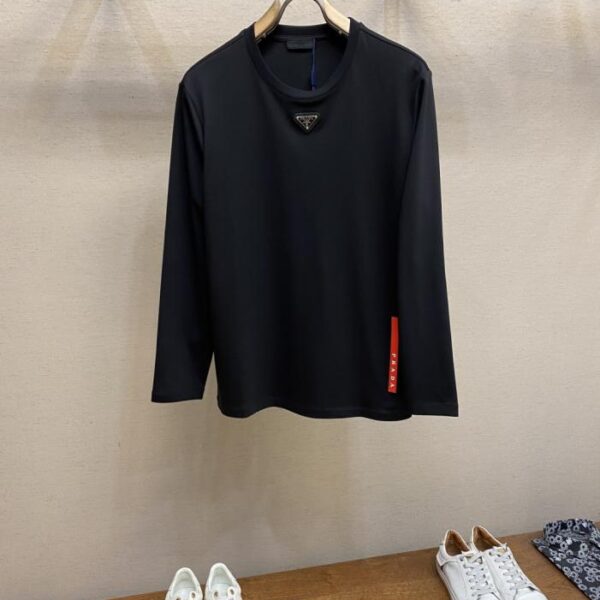 designer,replica,clothing,fake,1:1,lv,luxury,high quality Prada Unisex Round Neck Long Sleeve T-Shirt