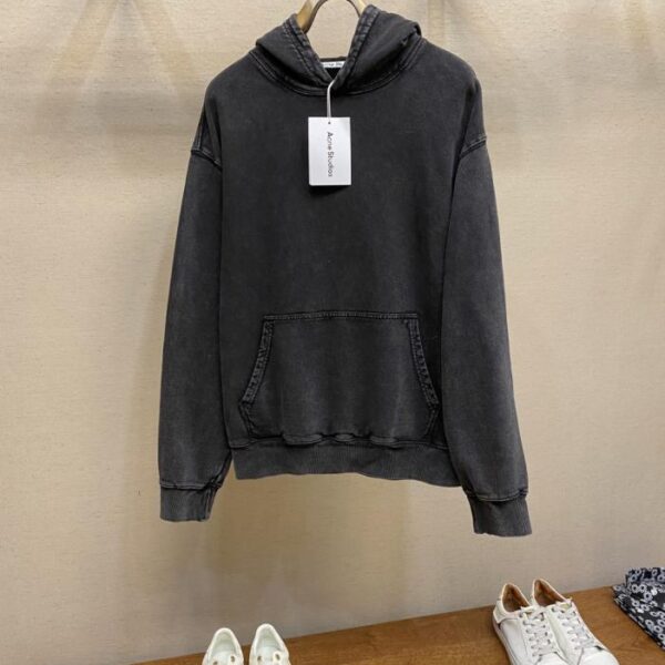 designer,replica,clothing,fake,1:1,lv,luxury,high quality Acne Studios classic 1996 distressed print hooded loose sweatshirt