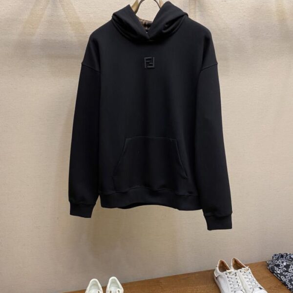 designer,replica,clothing,fake,1:1,lv,luxury,high quality Fendi FF lined hooded sweatshirt