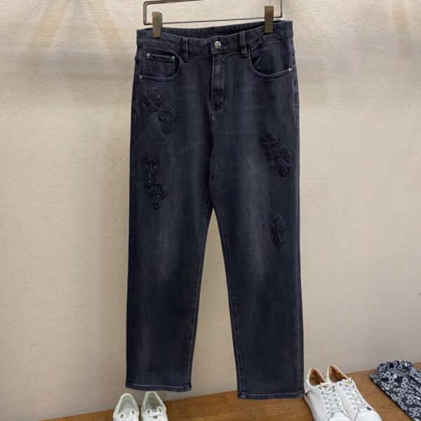 designer,replica,clothing,fake,1:1,lv,luxury,high quality Chrome Heart Jeans
