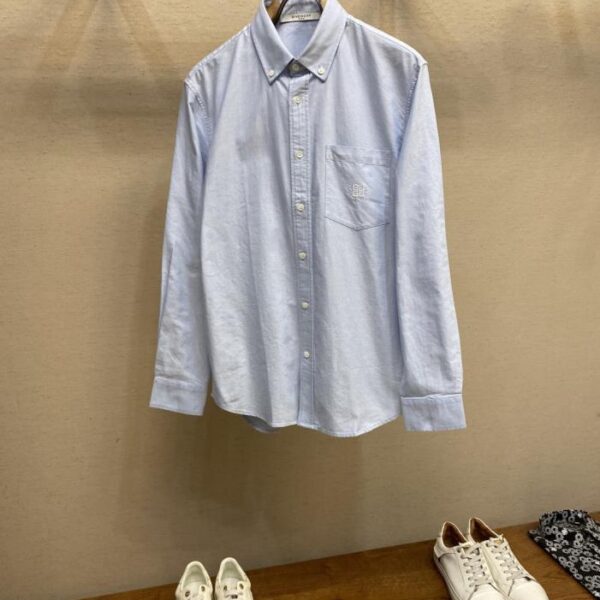 designer,replica,clothing,fake,1:1,lv,luxury,high quality Givenchy Oxford shirt with embroidered logo on the pocket