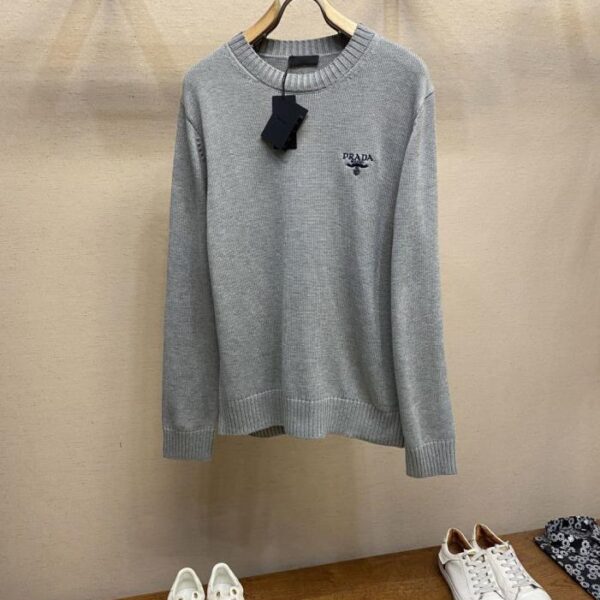 designer,replica,clothing,fake,1:1,lv,luxury,high quality Prada ribbed-knit crewneck sweater