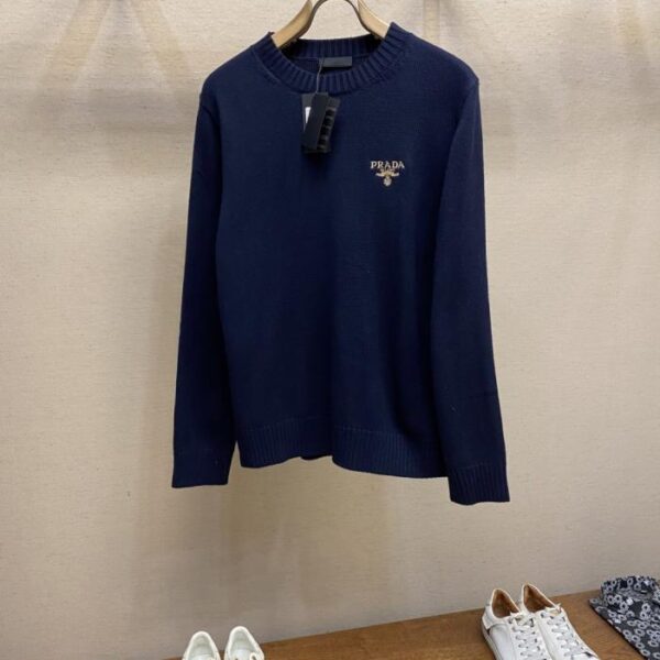designer,replica,clothing,fake,1:1,lv,luxury,high quality Prada ribbed-knit crewneck sweater