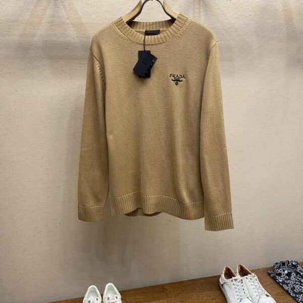 designer,replica,clothing,fake,1:1,lv,luxury,high quality Prada ribbed-knit crewneck sweater
