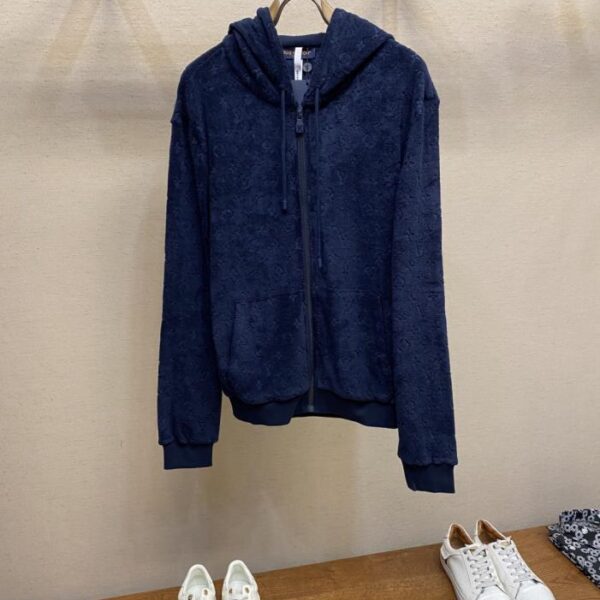 designer,replica,clothing,fake,1:1,lv,luxury,high quality LV Terry Zipper Hoodie