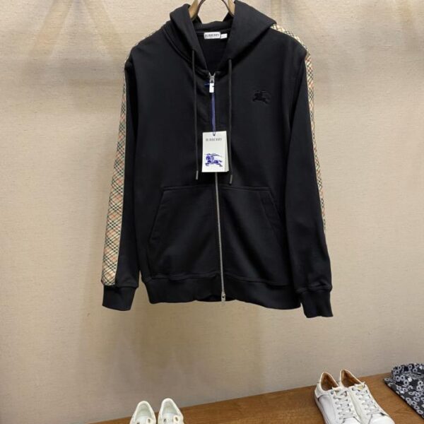 designer,replica,clothing,fake,1:1,lv,luxury,high quality Burberry Web-trimmed embroidered hooded sweatshirt