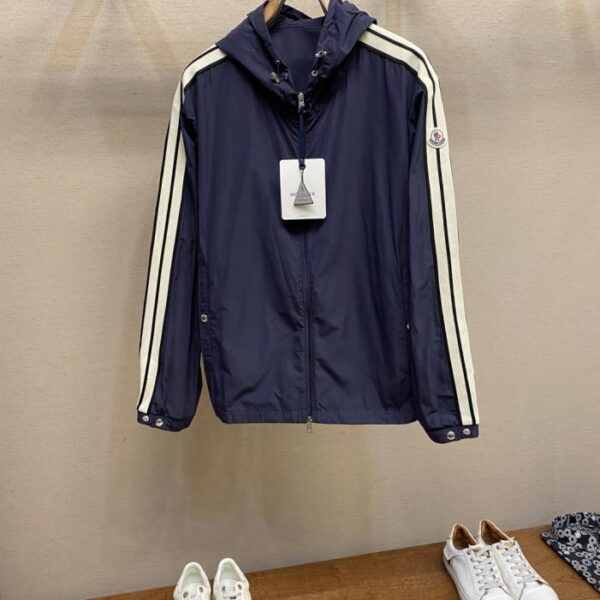 designer,replica,clothing,fake,1:1,lv,luxury,high quality Moncler Web-trimmed lightweight jacket
