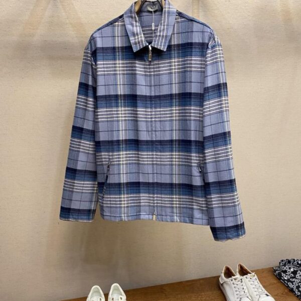 designer,replica,clothing,fake,1:1,lv,luxury,high quality Dior SS long-sleeved plaid zip-up shirt