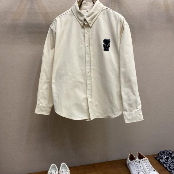 designer,replica,clothing,fake,1:1,lv,luxury,high quality AMI X Wooshik co-branded logo WDC new long-sleeved shirt for men and women