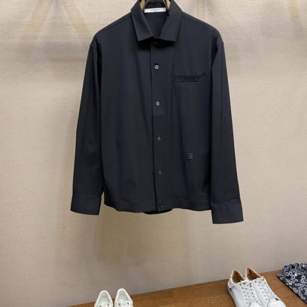 designer,replica,clothing,fake,1:1,lv,luxury,high quality Givenchy 4G Logo Detail Technical Polyester Button-Down Single-Layer Jacket